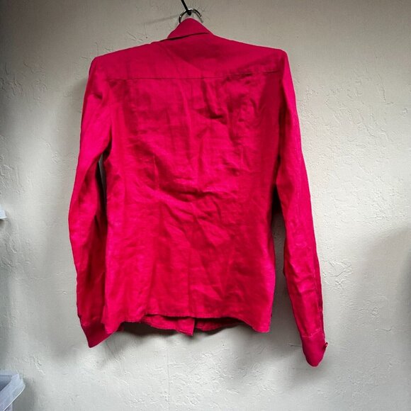 Betty Barclay Collection Womens Size 38 Button Up Long Sleeve Linen Shirt Casual - Picture 2 of 9